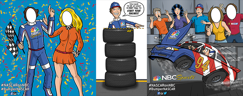NASCAR and NBC Sports Cutouts